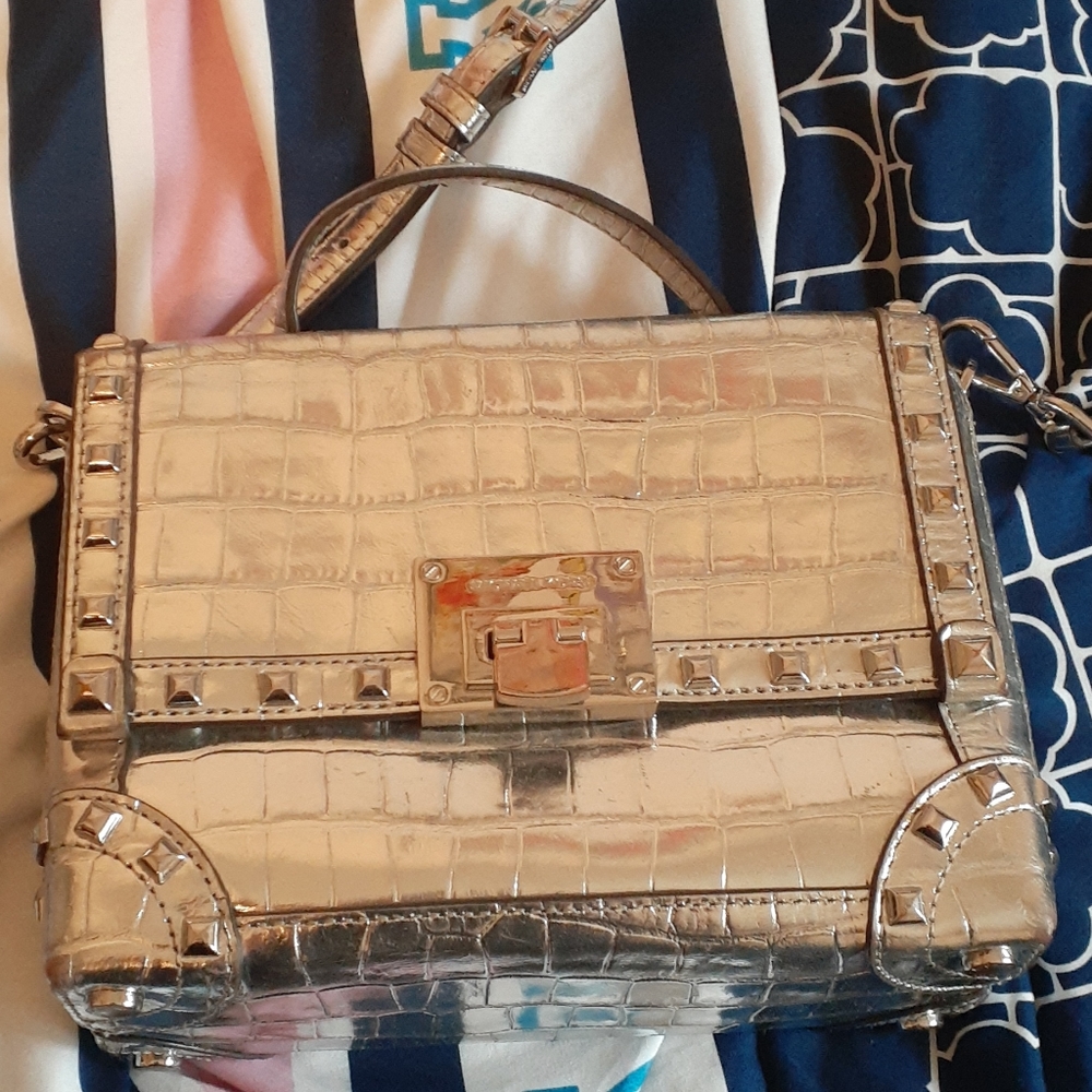 Silver Michael Kors purse